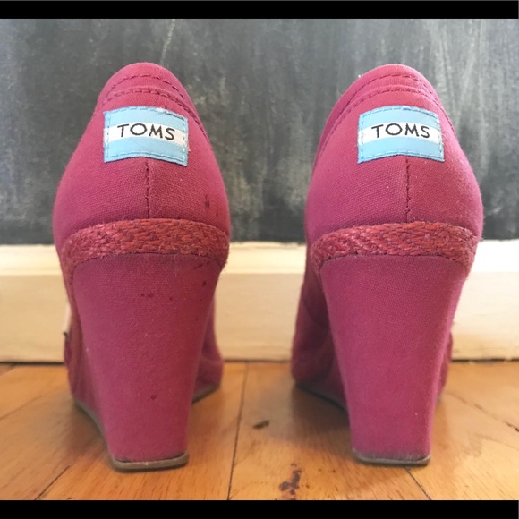 TOMS purple open-toe wedges, 7 - Picture 4 of 6
